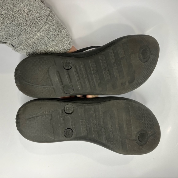 Fitflop black flip flops thongs black comfort sandals size 10 - Picture 4 of 4